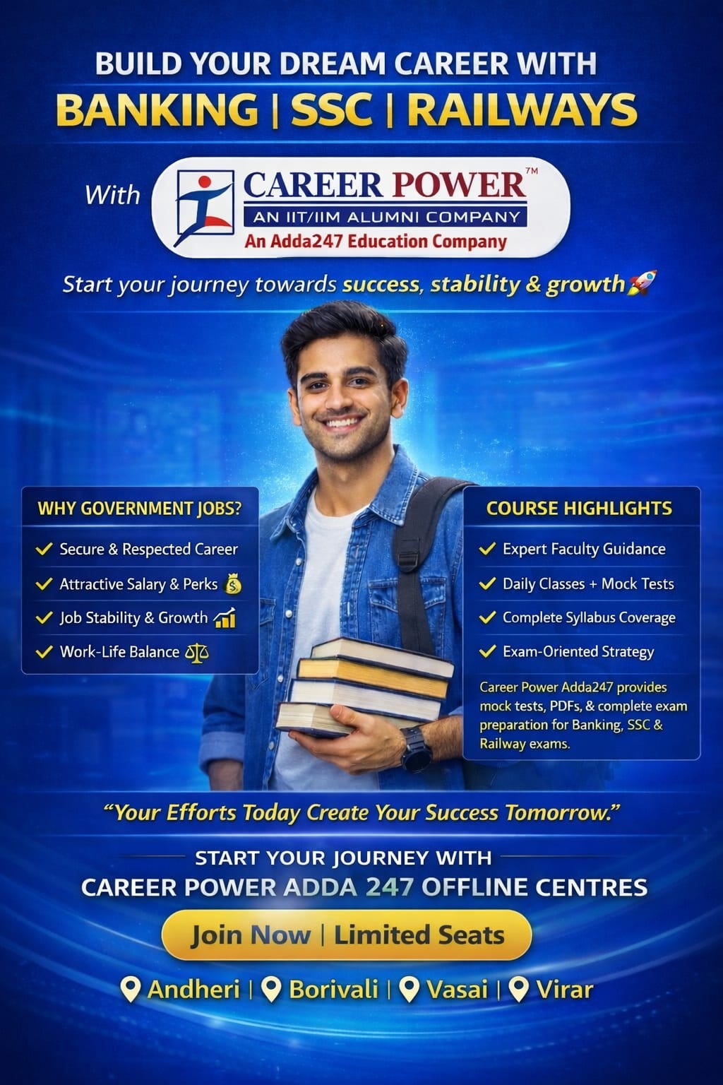 Best Banking SSC Railway Coaching in Andheri Borivali Vasai Virar | Career Power Adda247