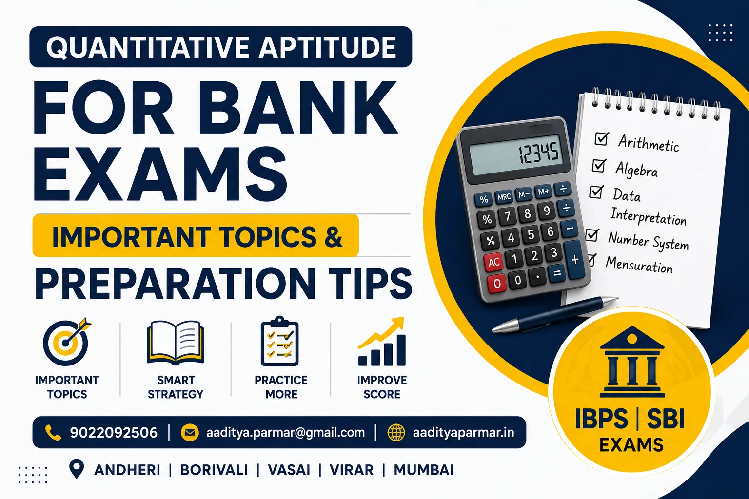 Quantitative Aptitude for Bank Exams: Important Topics & Preparation Tips