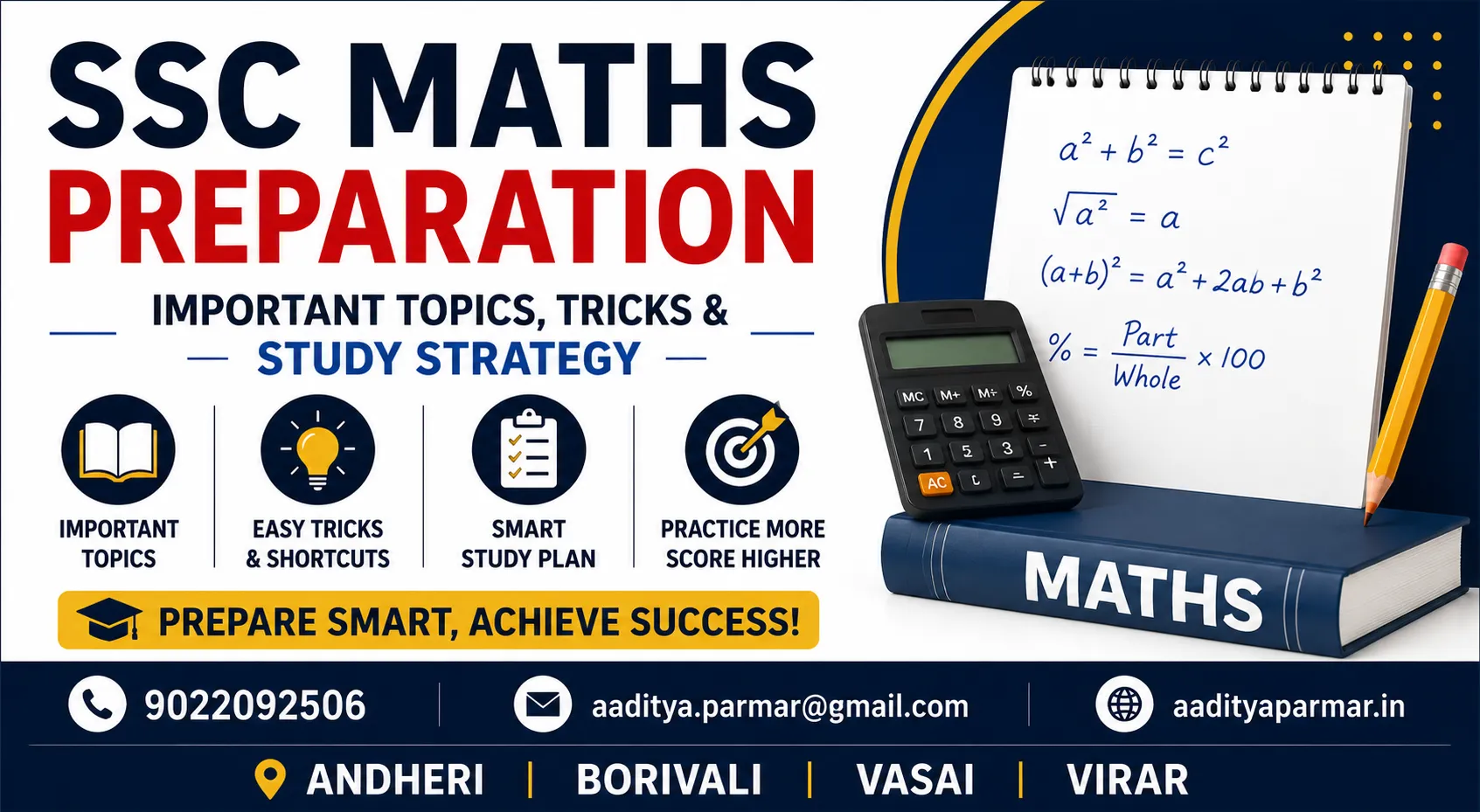 SSC Maths Preparation: Important Topics, Tricks & Study Strategy