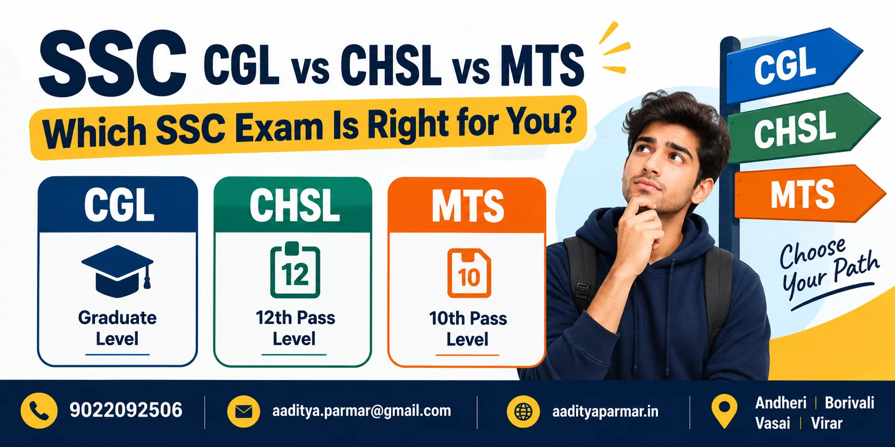 SSC CGL vs CHSL vs MTS: Which SSC Exam Is Right for You?